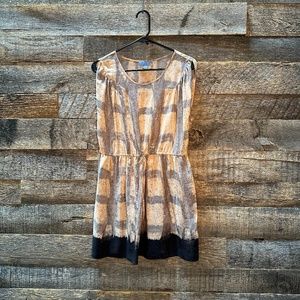 Anthropologie Plaid Silk Tunic Dress, NEW/NEVER WORN!